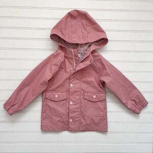 EUC/LN Girls Dusty Rose Hooded Rain Jacket